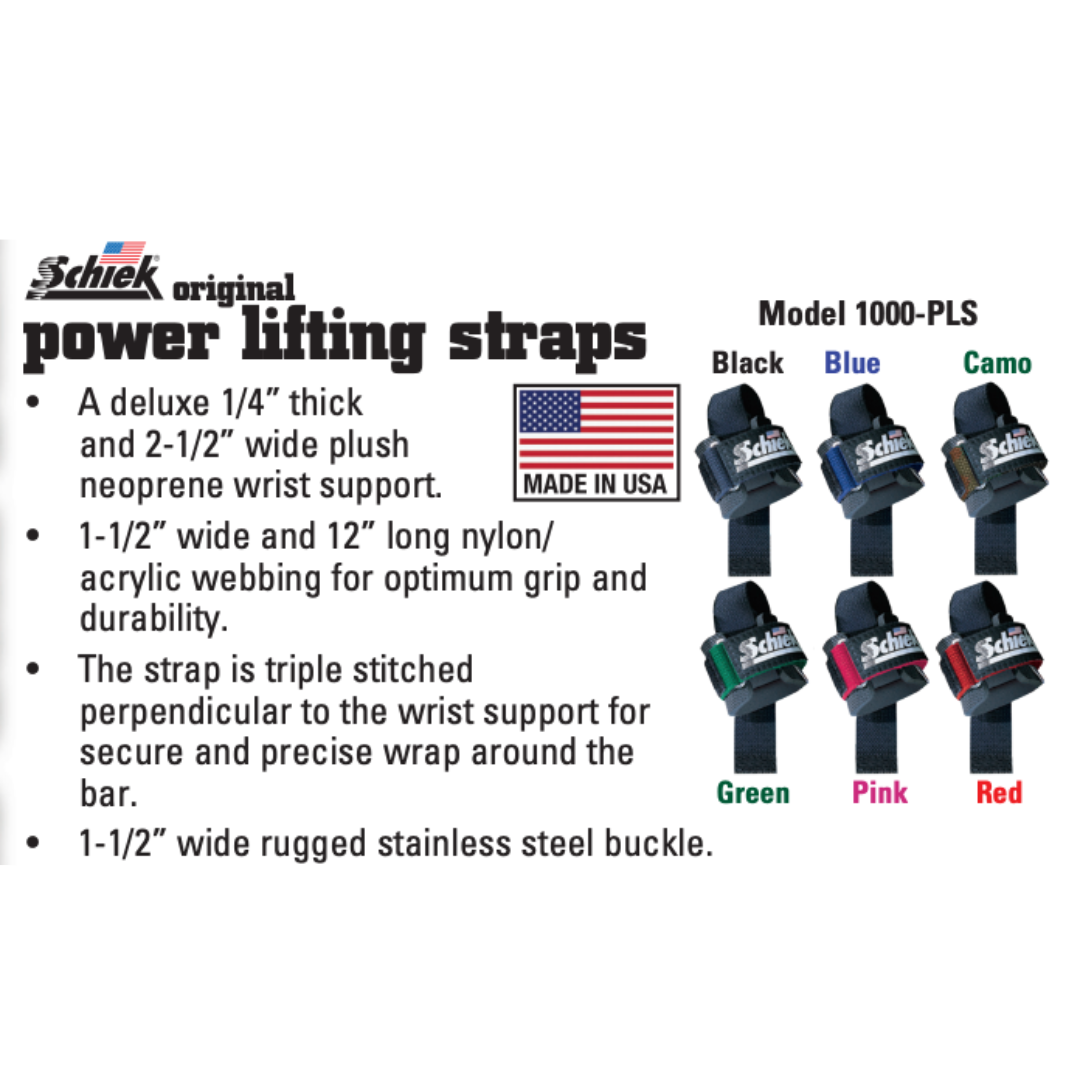 Schiek Sports Model 1000-PLS Deluxe Power Lifting Straps