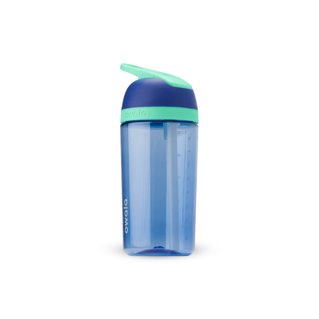 Owala Kids' Flip Stainless Steel Water Bottle - Blue & Teal - 14 oz