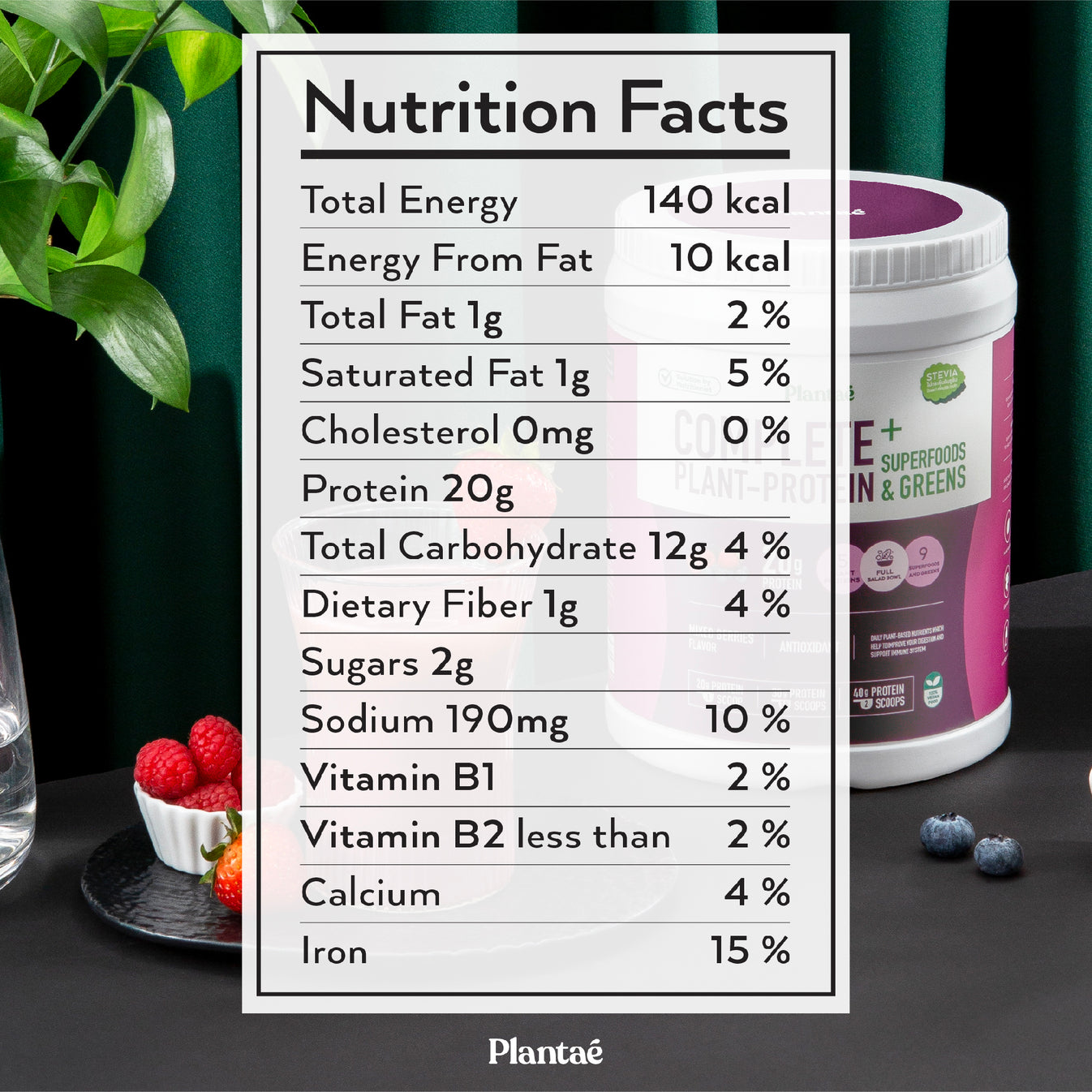 Plantae Complete Plant Protein with Superfoods & Greens