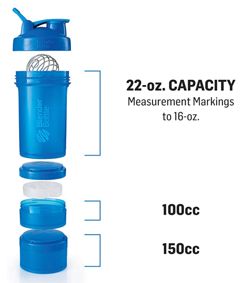 Blender Bottle Prostak with Storage(100cc and 150cc and Pill Tray)