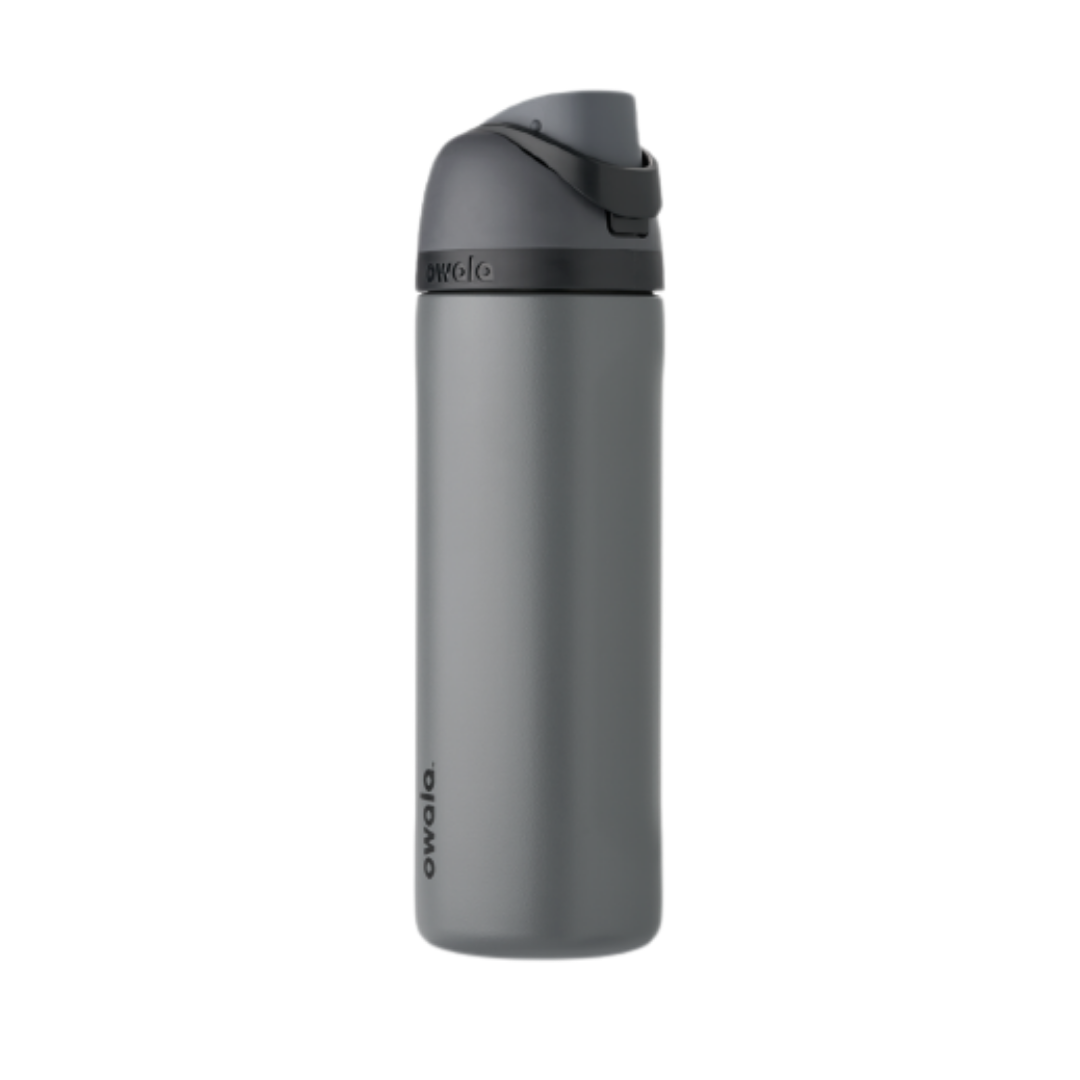 Owala FreeSip Stainless Steel Water Bottle, 24oz Gray