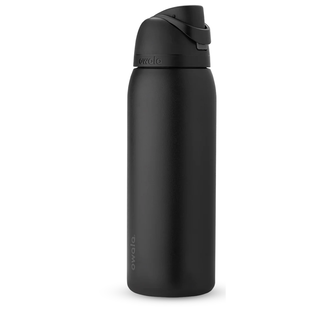 Owala FreeSip Stainless Steel Water Bottle, 24oz, Black 