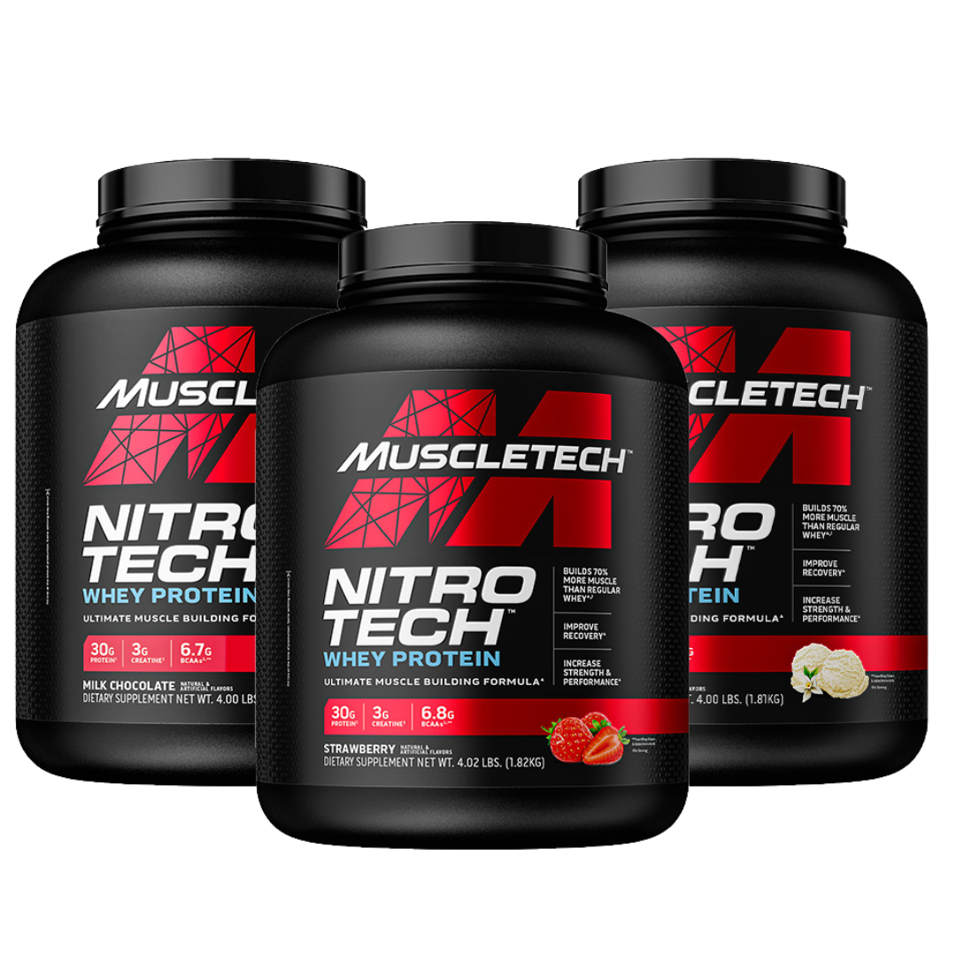 MuscleTech Nitro-Tech Whey Protein Isolate & Peptides 4lbs