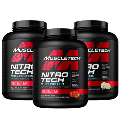 MuscleTech Nitro-Tech Whey Protein Isolate & Peptides 4lbs