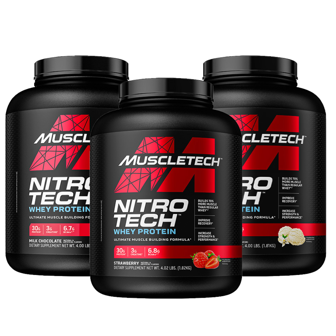 MuscleTech Nitro-Tech Whey Protein Isolate &amp; Peptides 4lbs
