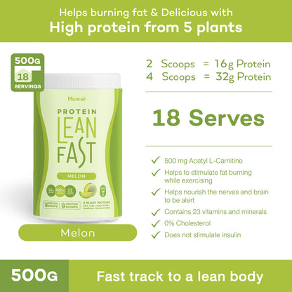 Plantae Lean Fast Fat Burning Protein Powder 500g