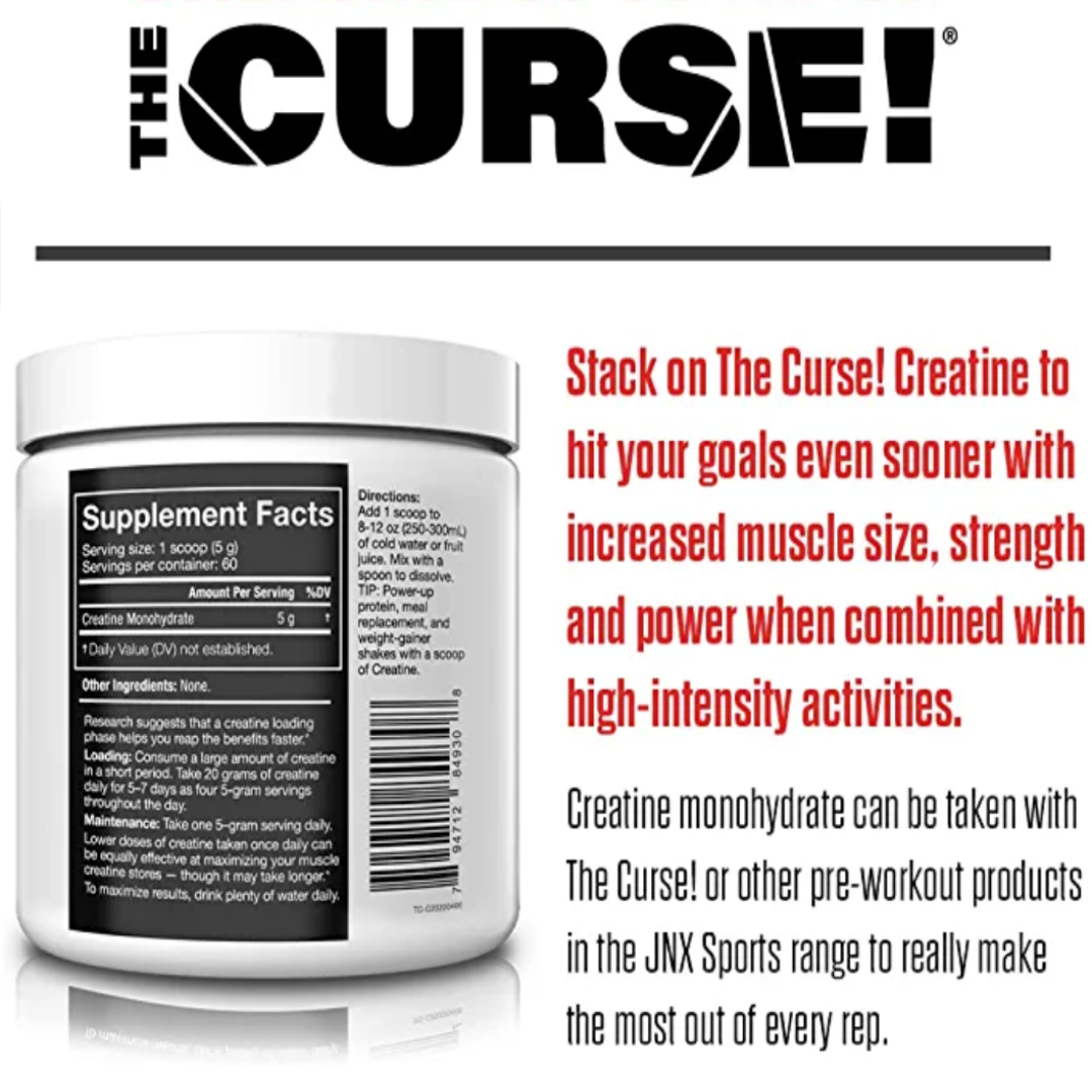 The Curse! Creatine - Pure Micronized Creatine Monohydrate Powder 60 Servings