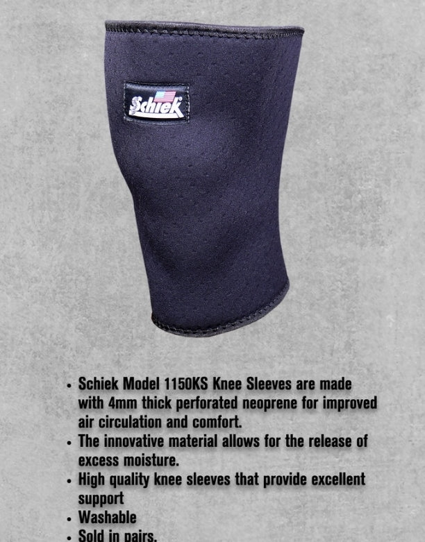 Schiek Premium Heavy Duty Neoprene Knee Sleeves 1150KS ( 1 Pair)