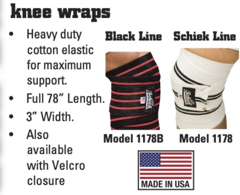 Schiek Sports Model Heavy Duty Elbow and Knee Wraps
